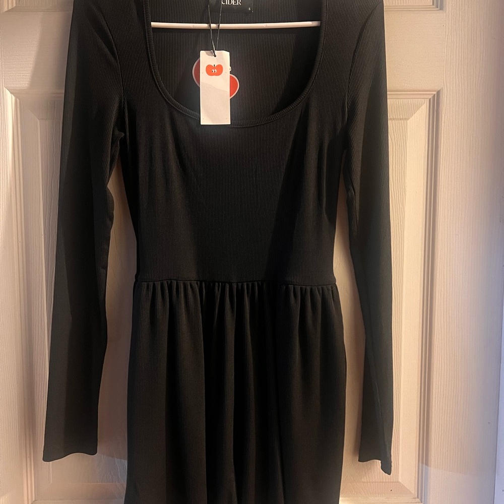 Cider Black Long Sleeve Jumpsuit